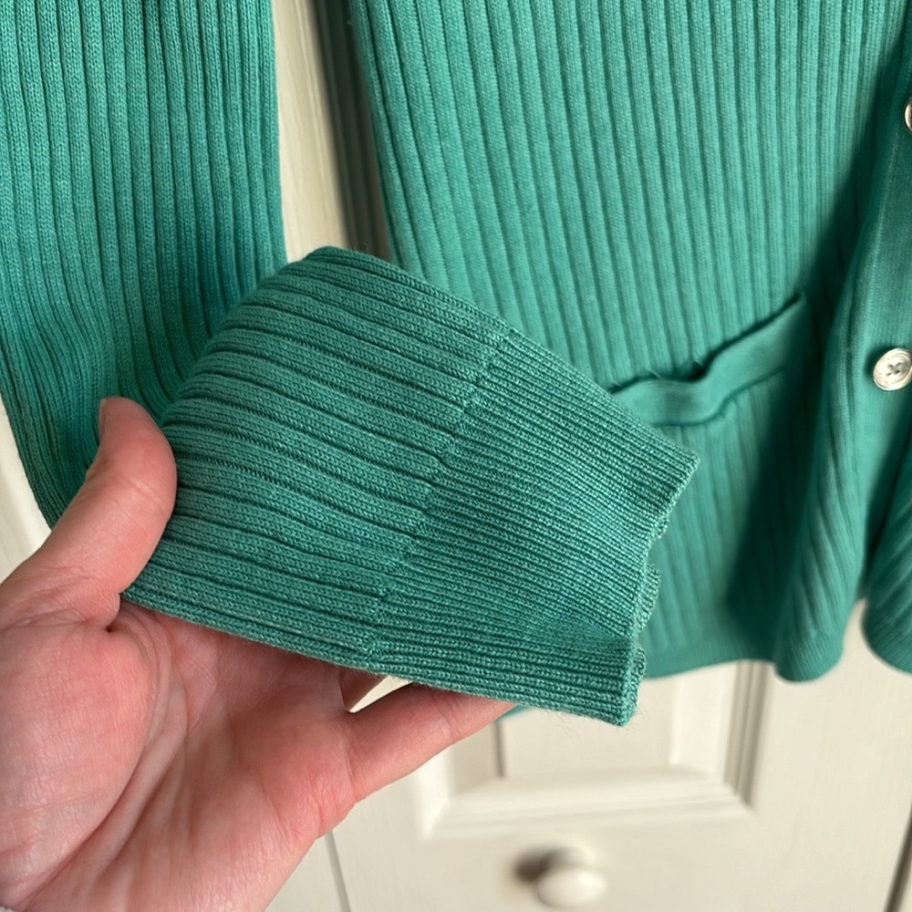 Lauren Ralph Lauren Exclusive Silk/Cashmere Ribbed Cardigan - Picture 2 of 7